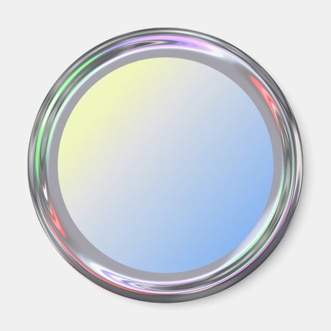 Aimant argenté pour texte, logo ou image (Devant)