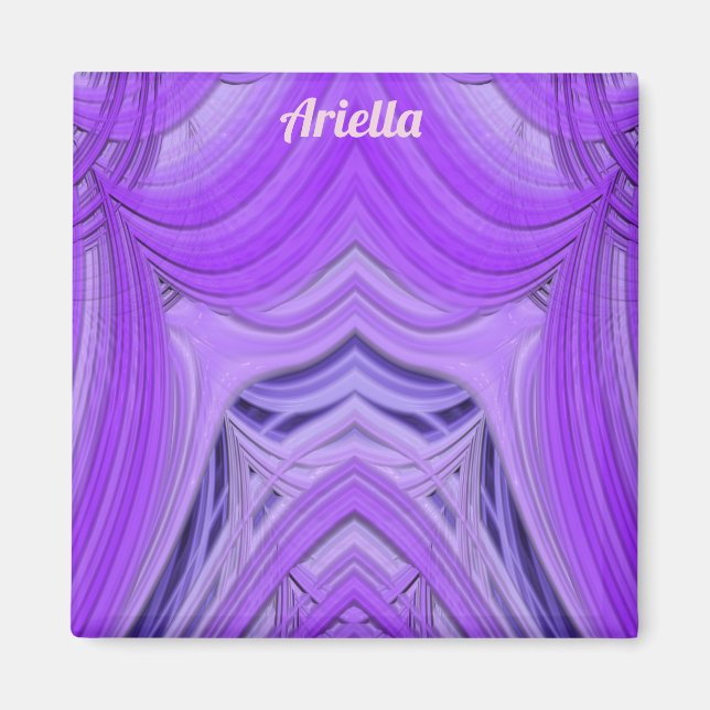 Aimant ARIELLA ~ 3D Fractage Design violet bleu (Devant)