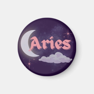 Aimant Aries Céleste esthétique Lune Cloud Stars Design