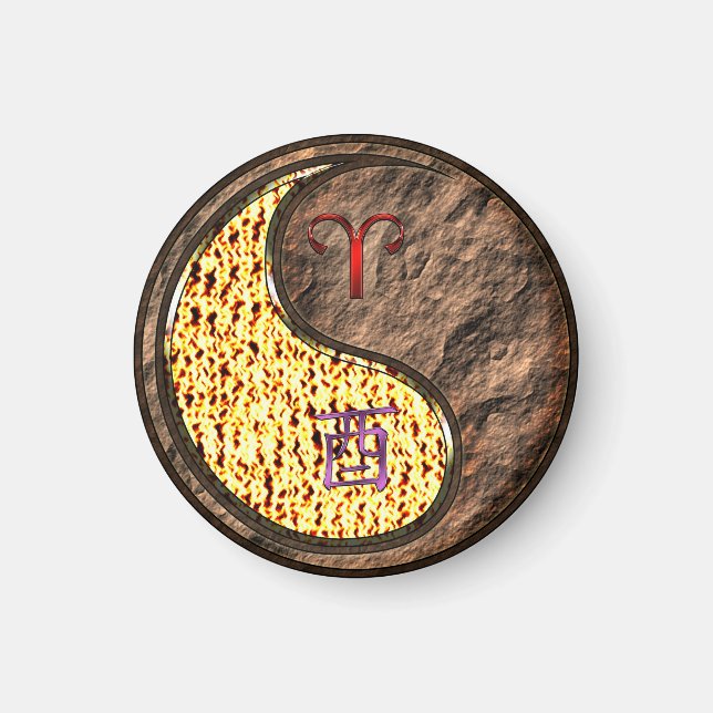 Aimant Aries & Earth Rooster (Devant)