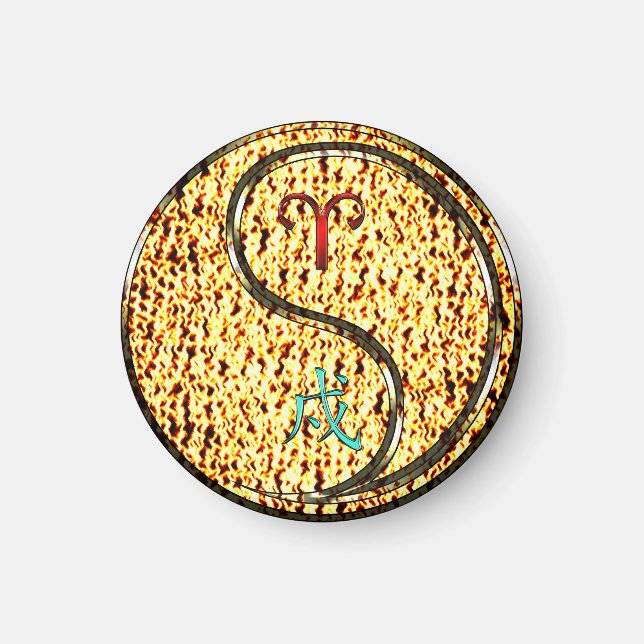 Aimant Aries et Fire Dog (Devant)