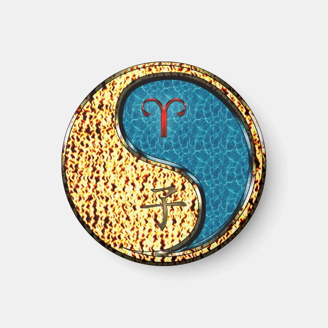 Aimant Aries et rat d'eau (Devant)