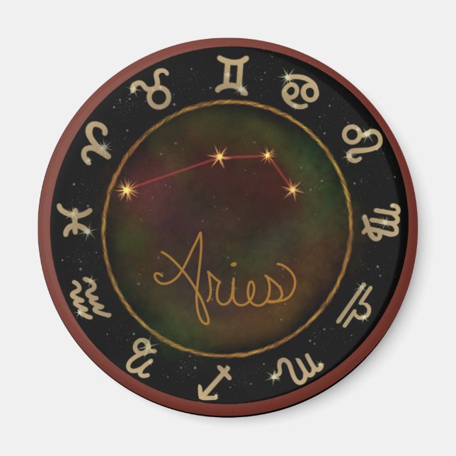Aimant Aries zodiac constellation cercle magnétique (Devant)