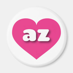 Aimant Arizona coeur rose chaud - J'aime az
