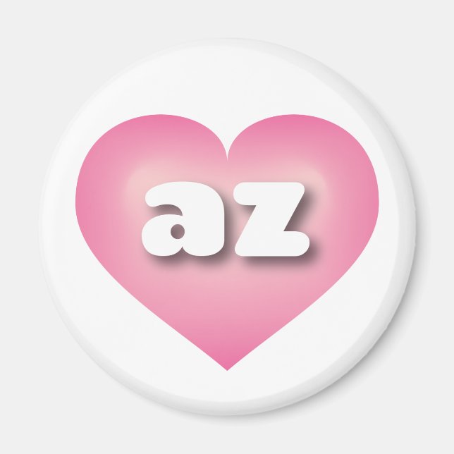 Aimant Arizona pink fade heart - I love az (Devant)