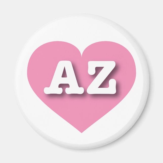 Aimant Arizona Pink Heart - I love AZ (Devant)