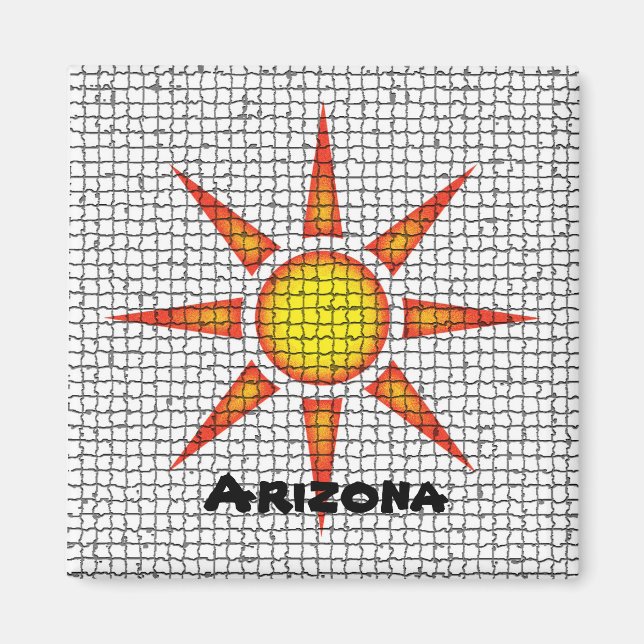 Aimant Arizona Sud-Ouest Mosaic Carrelage soleil (Devant)