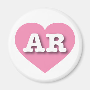 Aimant Arkansas Coeur rose - J'aime AR