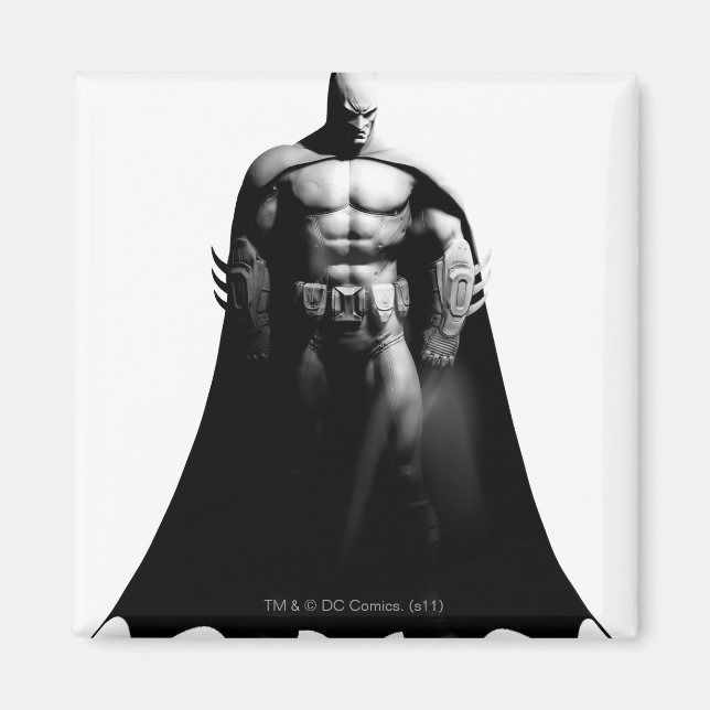 Aimant Arkham City | Batman Black and White Wide Pose (Devant)