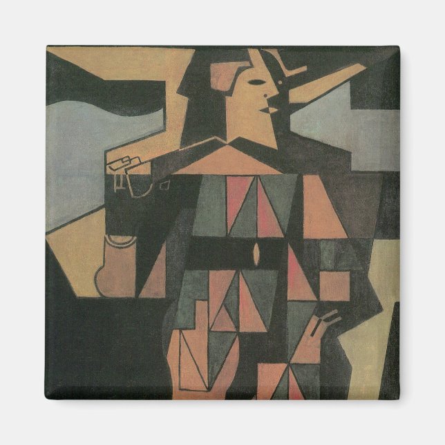 Aimant Arlequin de Juan Gris, Art Cubisme Vintage (Devant)