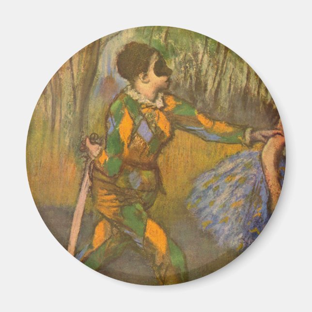 Aimant Arlequin et Columbine par Edgar Degas Art ancien (Devant)