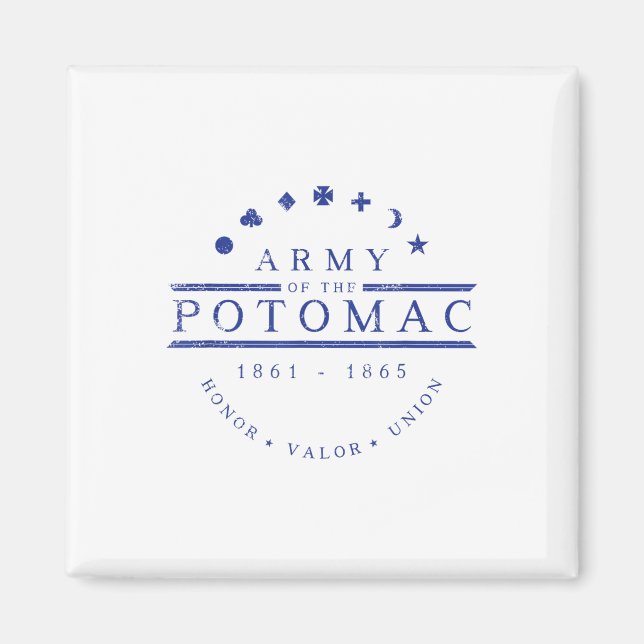 Aimant Armée De L'Union De Guerre Civile Du Potomac (Devant)