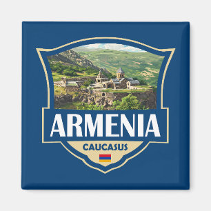 Aimant Armenia Illustration Rétro Badge
