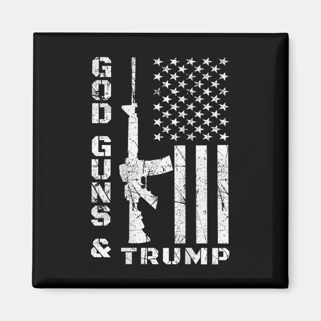 Aimant Armes à feu et Trump 2e amendement Drapeau Ar15 (r (Devant)