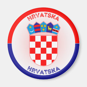 Aimant Armoiries de Croatie Forme de Cercle