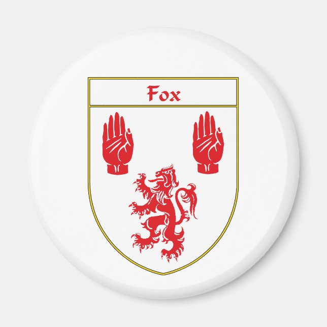 Aimant Armoiries de Fox/crête de famille (Devant)