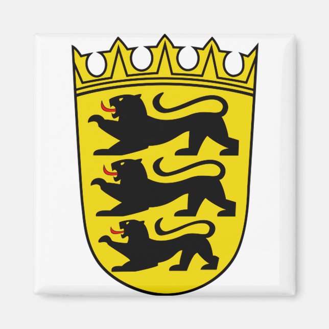 Aimant Armoiries de l'État allemand de Bade-Wurtemberg (Devant)