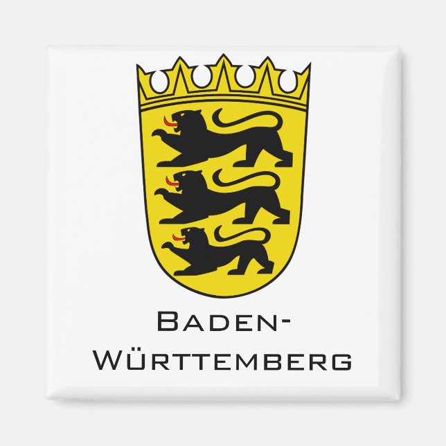 Aimant Armoiries de l'État de Bade-Wurtemberg, œuvre d'ar (Devant)