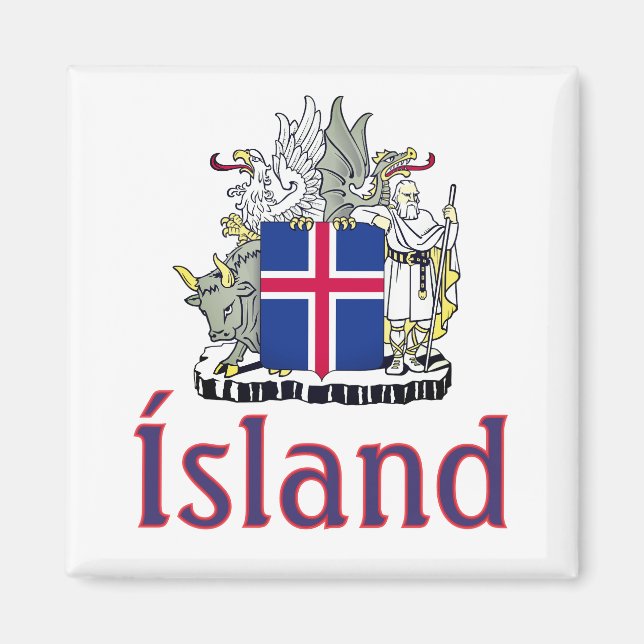 Aimant Armoiries de l'Islande (Devant)