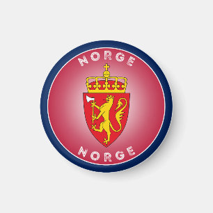 Aimant Armoiries de Norvège forme circulaire