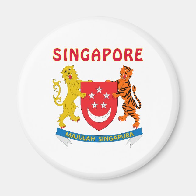 Aimant Armoiries De SINGAPOUR (Devant)