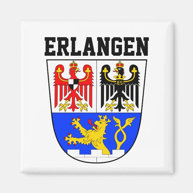 Aimant Armoiries d'Erlangen, ALLEMAGNE (Devant)