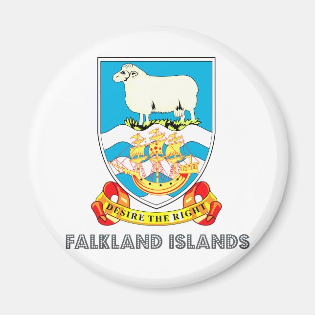 Aimant Armoiries des îles Falkland (Devant)