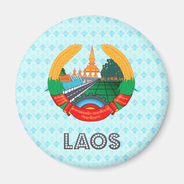 Aimant Armoiries du Laos (Devant)