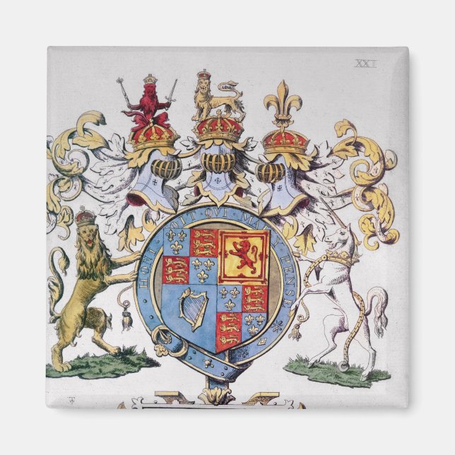 Aimant Armoiries du roi Jacques Ier d'Angleterre (Devant)