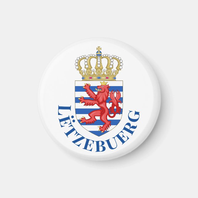 Aimant Armoiries luxembourgeoises (avec nom en dessous) (Devant)