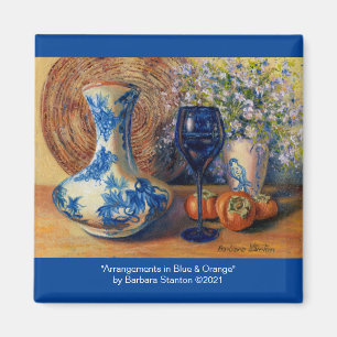 Aimant "Arrangements en Blue & Orange"