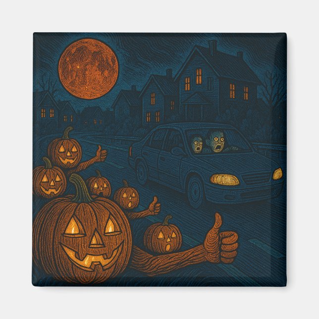 Aimant Arrêt auto Halloween (Devant)