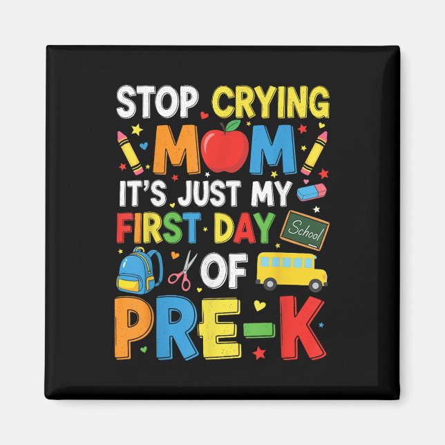 Aimant Arrête de pleurer maman c'est juste ma première jo (Devant)