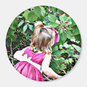 Aimant Arrêtez et sentez l'aimant photo Rose