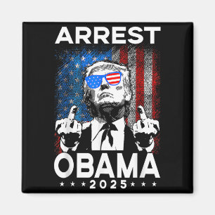 Aimant Arrêtez Obama 2025 Conception de drapeau américain