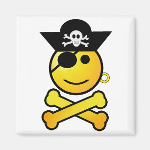Aimant ARRGH - Emoticon souriant Pirate