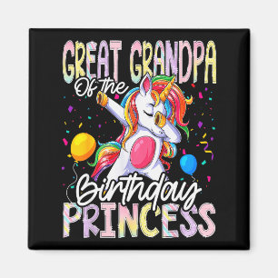 Aimant Arrière-père de la princesse de l'anniversaire qui