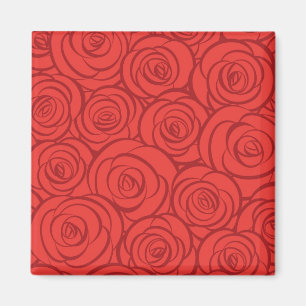 Aimant Arrière - plan abstrait de roses rouges