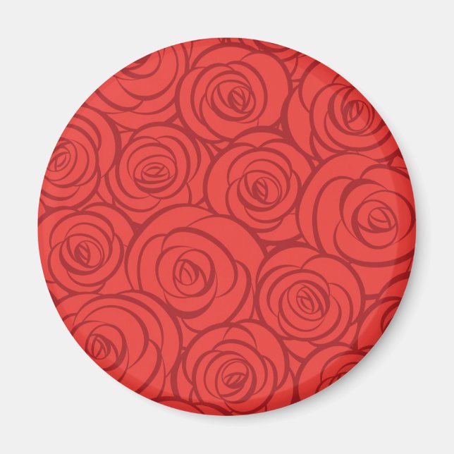 Aimant Arrière - plan Abstrait Red Roses (Devant)