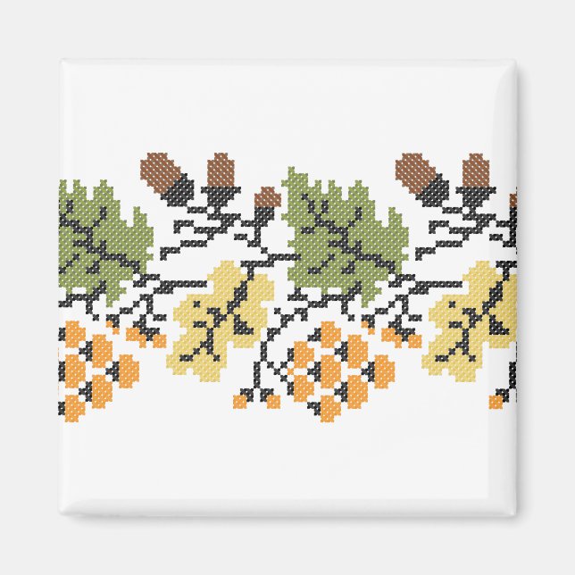 Aimant Arrière - plan d'automne de chêne (Devant)