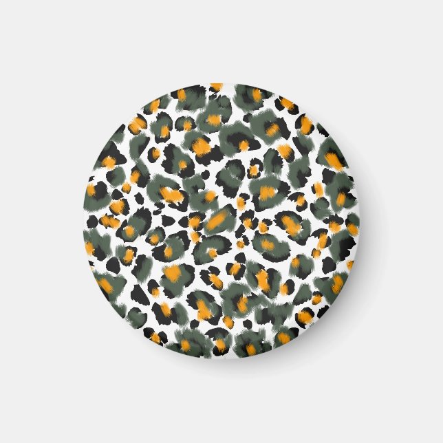 Aimant Arrière - plan de texture Poster de animal Leopard (Devant)
