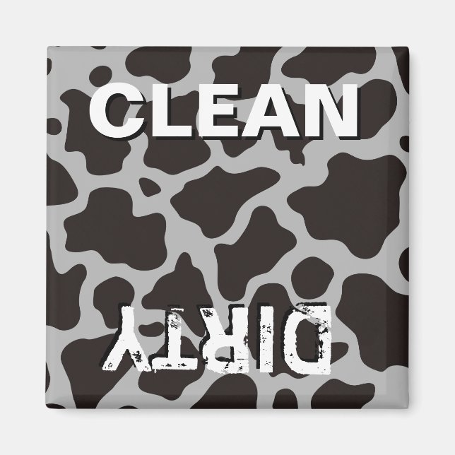 Aimant Arrière - plan motif de vache (Devant)