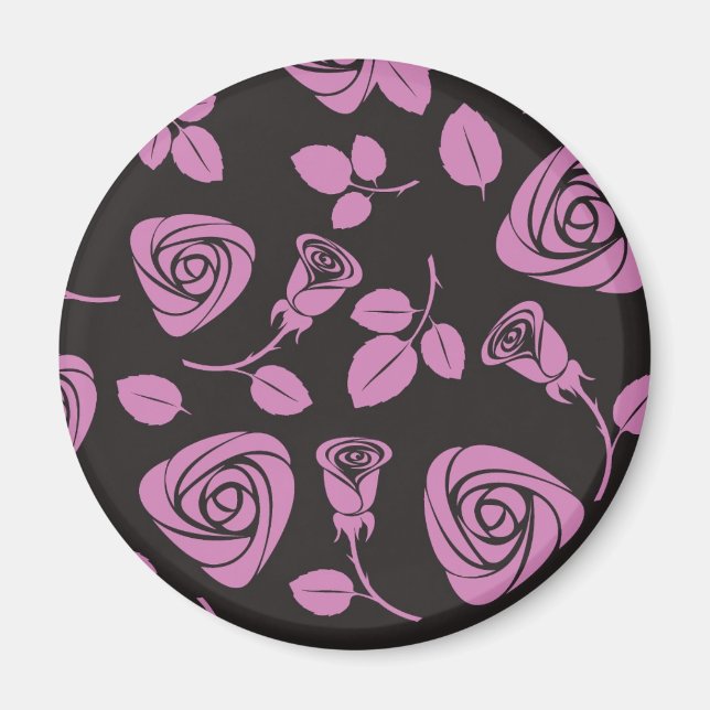 Aimant Arrière - plan Rose floral (Devant)