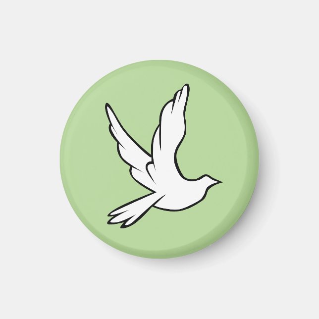 Aimant Arrière - plan vert de Peace Dove (Devant)