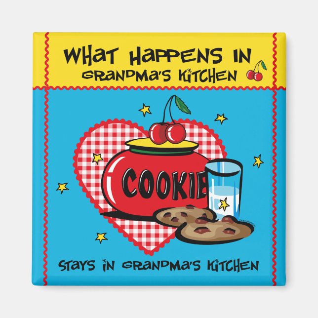 Aimant Arrive dans la cuisine de grand-mère (Devant)