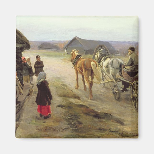 Aimant Arrivée d'une maîtresse d'école dans le pays (Devant)