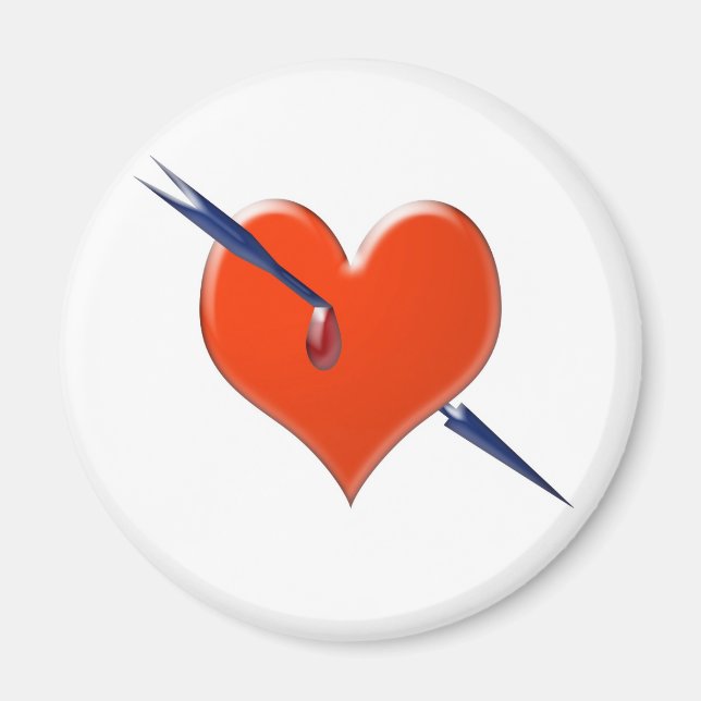 Aimant Arrow through the heart (Devant)