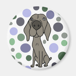 Aimant Art abstrait frais de motif de Weimaraner et de