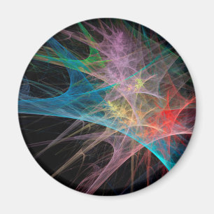 Aimant Art Abstrait Glace Arc-en-ciel