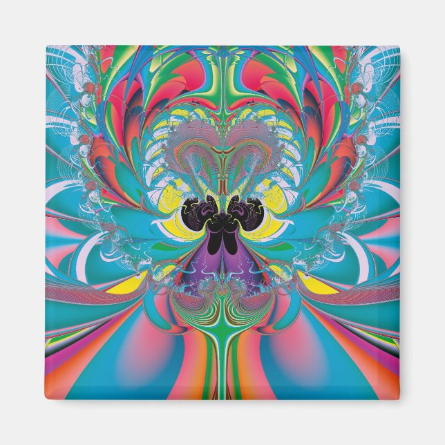 Aimant Art abstrait papillon d'été (Devant)